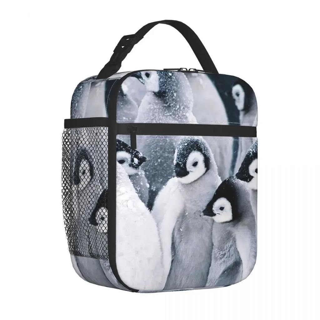 Penguin Animal Insulated Lunch Bag Leakproof Cartoon Lunch Container Cooler Bag Tote Lunch Box College Outdoor Food Storage Bags