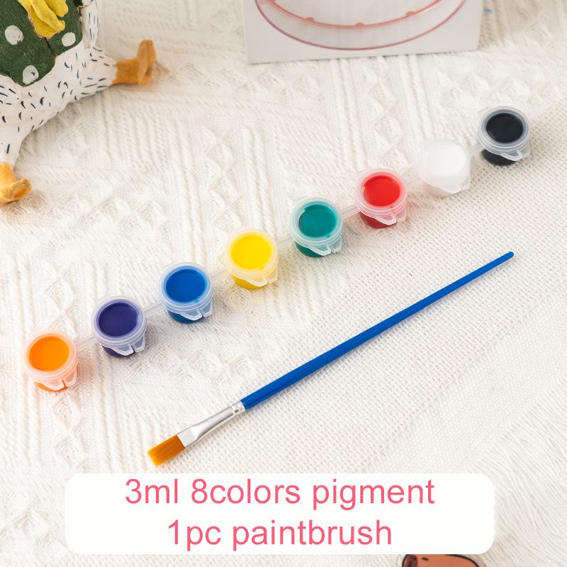 5/10pcs Mini Round Fan Paper Portable Cartoon Pattern DIY Graffiti Children Drawing Summer Household Daily Necessities TMZ