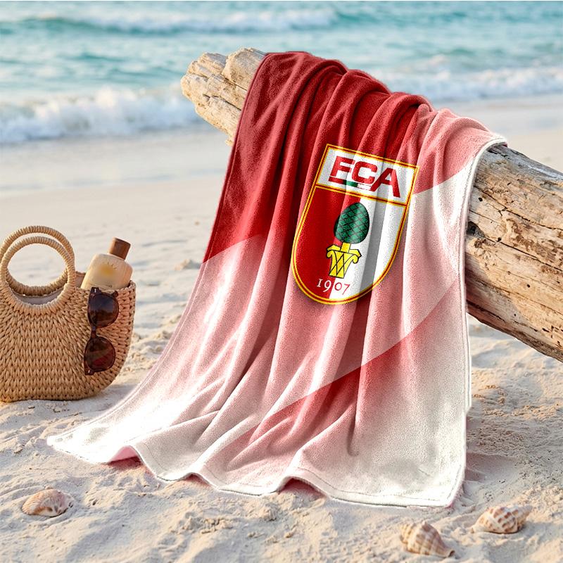 FC Augsburg FC Print Mikrofaser Strandtuch Schnelltrocknend Saugfähig Großes Handtuch für Strand Schwimmen Reisen
