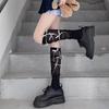 Pure and Elegant White Women's Bow-tied Calf Socks, Ballet Style, Piled-up Socks, Women's Spring and Summer Light School Style
