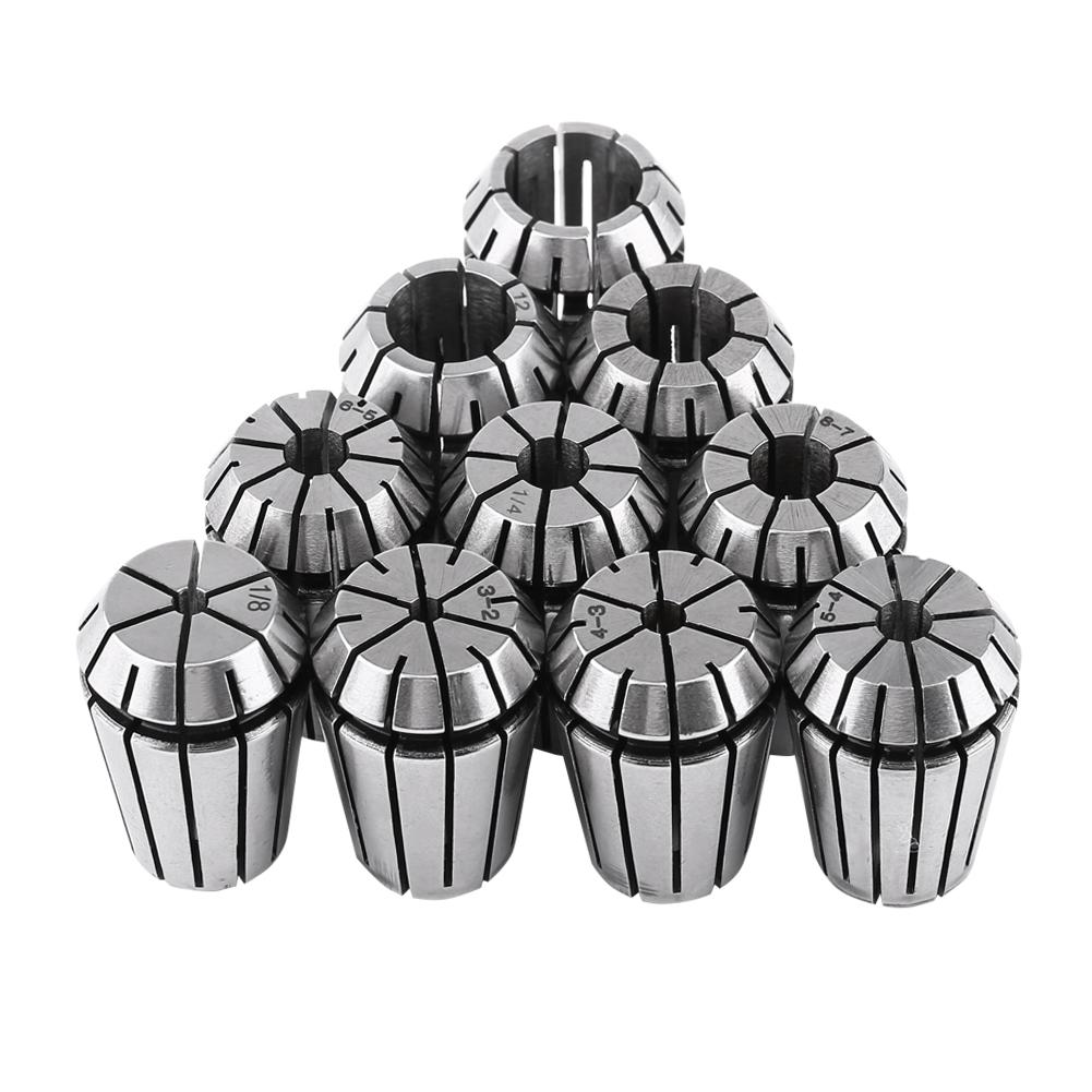 10pcs Set ER20 High Precision Spring Steel Collet Set CNC Milling Lathe Tool
