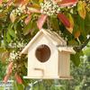 Outdoor Wooden Bird Breeding Box Nest - Real Wood Garden Shelter for Birds