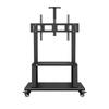 Mobile Floor TV Stand with Vertical Bracket and Wheels