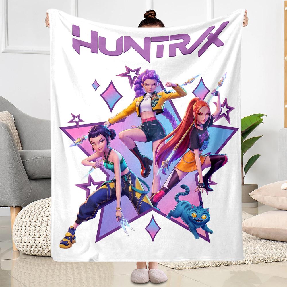 Huntrix: Future Heroes Unite Blanket Ultra-Soft Suitable for Bedding Couch Office Chair for All Seasons Warmthful Decor