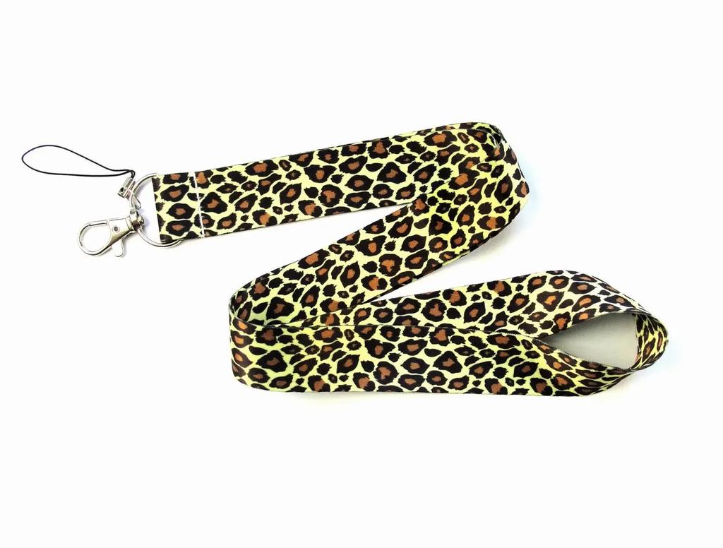 Leopard Animal Printed Key Lanyard ID Badge Card Holders Phone Neck Straps with Keyring Phone Accessories