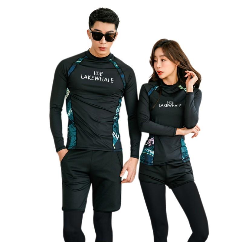 Unisex Quick-Dry Rash Guard Set Snorkeling Surfing Swimming UV Protection Long Sleeve Swimwear