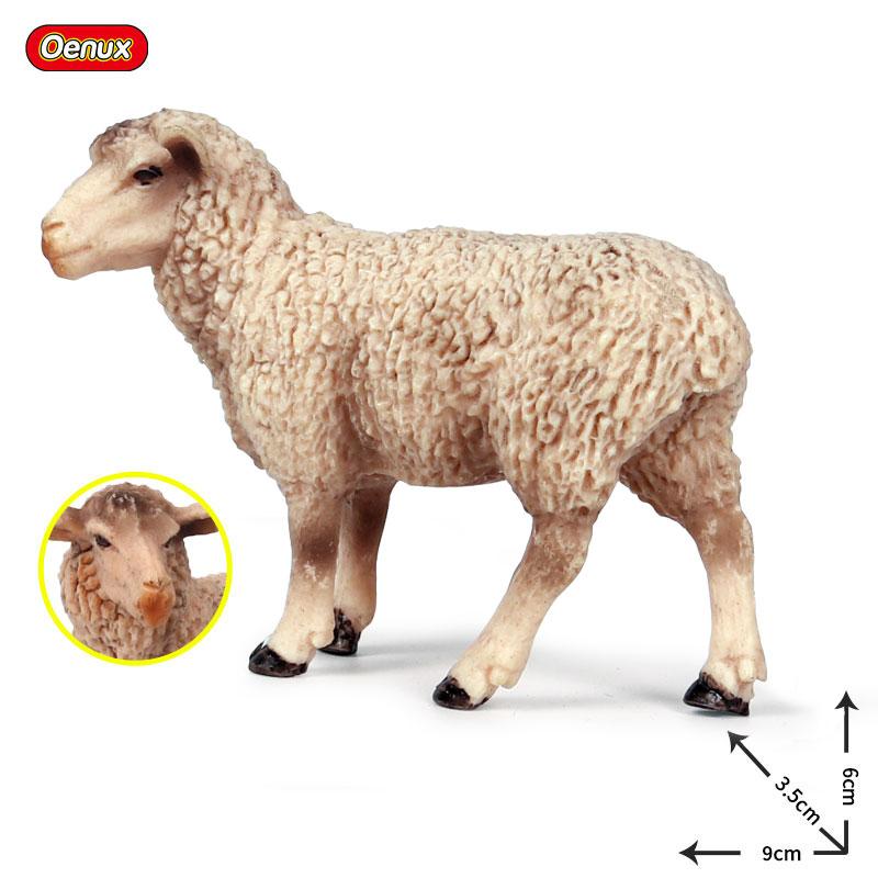 Oenux Farm Animals Simulation Cute Model Action Figure Alpaca Cow Horse Figurines Sheep Goat Miniature Educational Toy For Kid