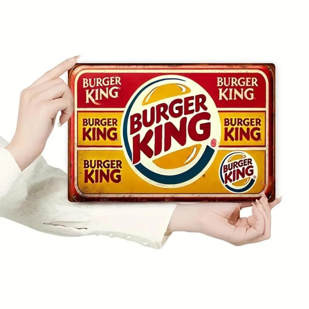 BURGERVINTEDGE Tin Sign Vintage Metal ArtFast Food Theme Gift for Home Kitchen Restaurant 20x30cm