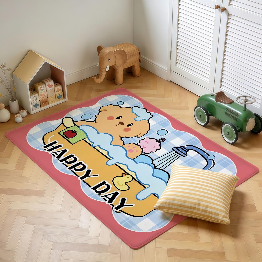 modern cute cartoon bear tiger puppy Home Bed Rug Kitchen Bath Floor Mat Hallway Balcony Carpet Entrance Doormat hogar Decor