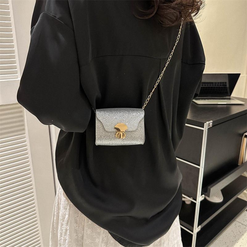 Chic Street Fashion Pu Leather Small Square Bag With Stitching Detail For Daily Use