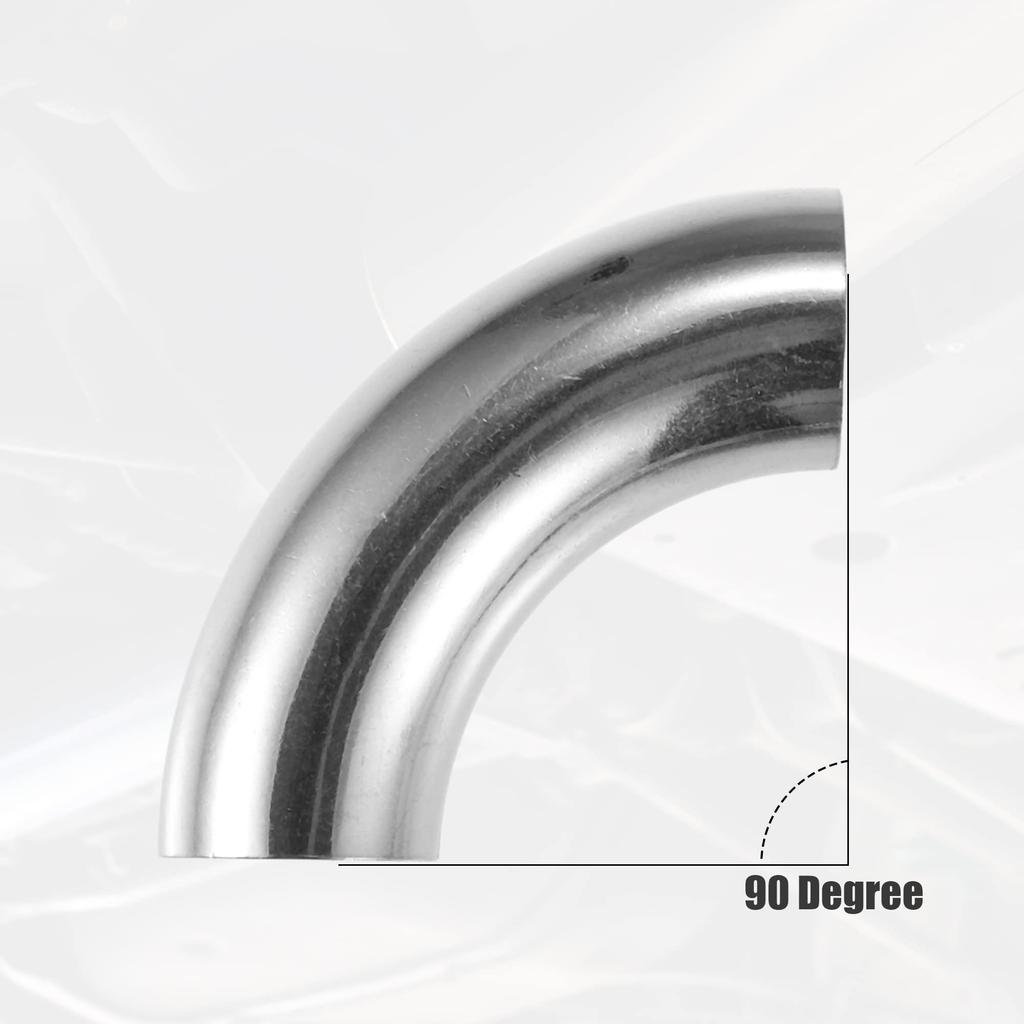 X AUTOHAUX 90 graders dornbøyd albue SS304 rustfritt stål bøyerør eksosalbue