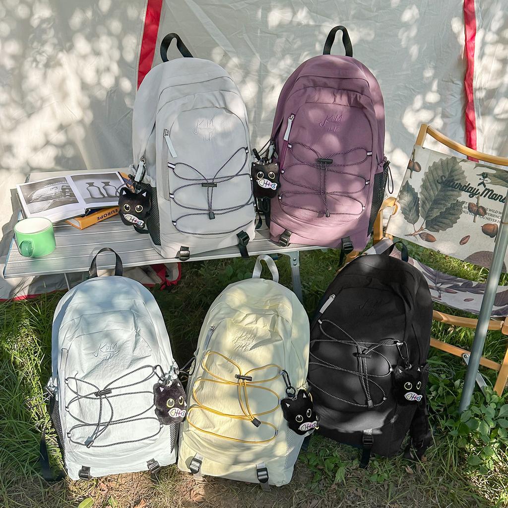 Schoolbag1011 New Drawstring Backpack Women's Outdoor Cycling Sports Mountaineering Backpack Leisure Student Class Commuter School Bag