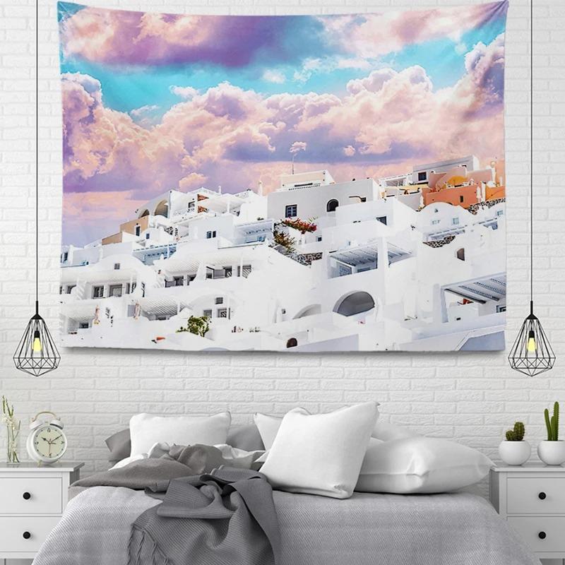 Мультфильм переулок уличного узора гобелен украшение стены дома гобелен офис гостиная — фото 17