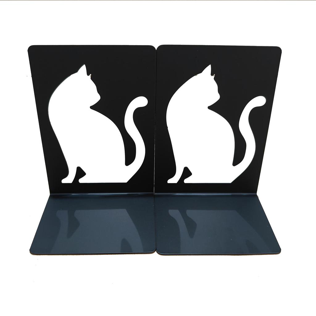 Tree Shadow Skull Metal Bookends - Student Reading Supplies, Retro Hollow Design