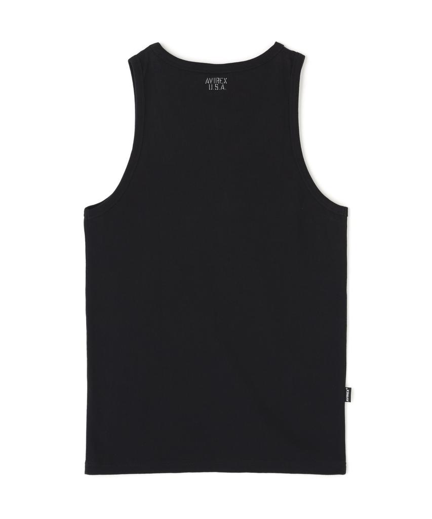 Avirex Official Tank Top Daily Rib Tank Top 009 Black (Antibacterial, Anti-odor) 6143507, XL,