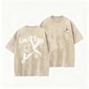 2026 Vintage Gothic King Of Kings Jesus Cross Graphic Black Acid Washed T Shirt Religious Faith Front Back Print Oversized Unise