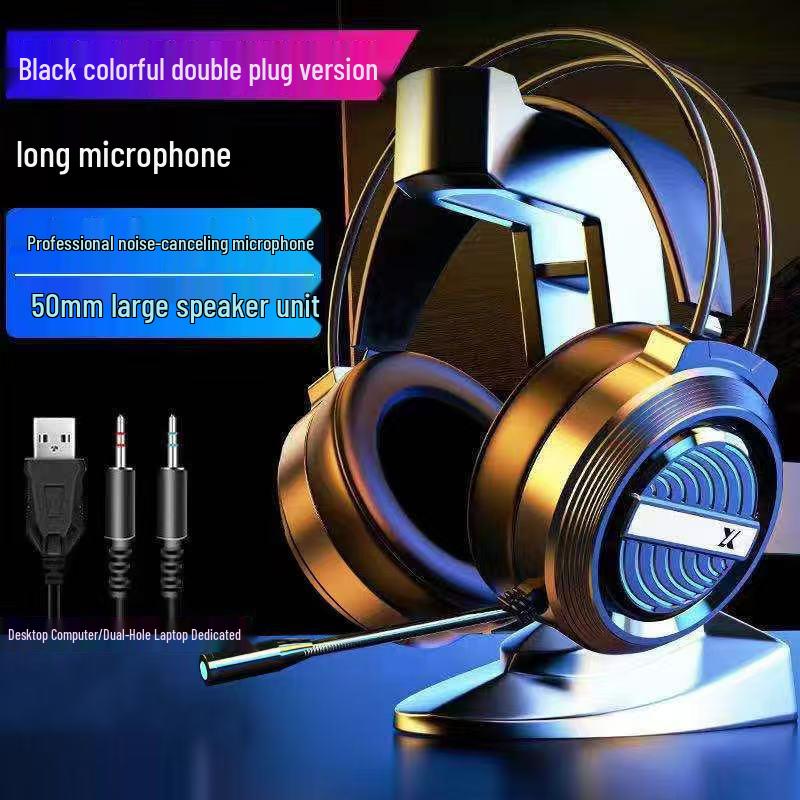 

Over-Ear Gaming Headset with 7.1 Surround Sound, USB Wired, Heavy Bass, Esports Style