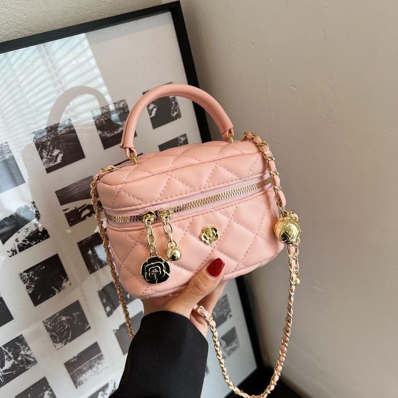 Mini small bag new diamond lattice chain bag Internet celebrity popular crossbody bag portable bucket bag