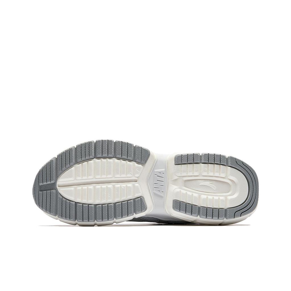 Anta Fabric Synthetic Leather Dawn Retro Trend Durable Shock Absorption Low Top Casual Shoes Men sneaker Gray 112548801-2