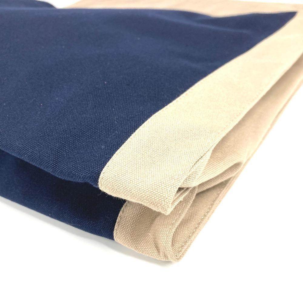HERMES Tapidocel Big Extra Large Pouch Flap Clutch bag cotton Navy
