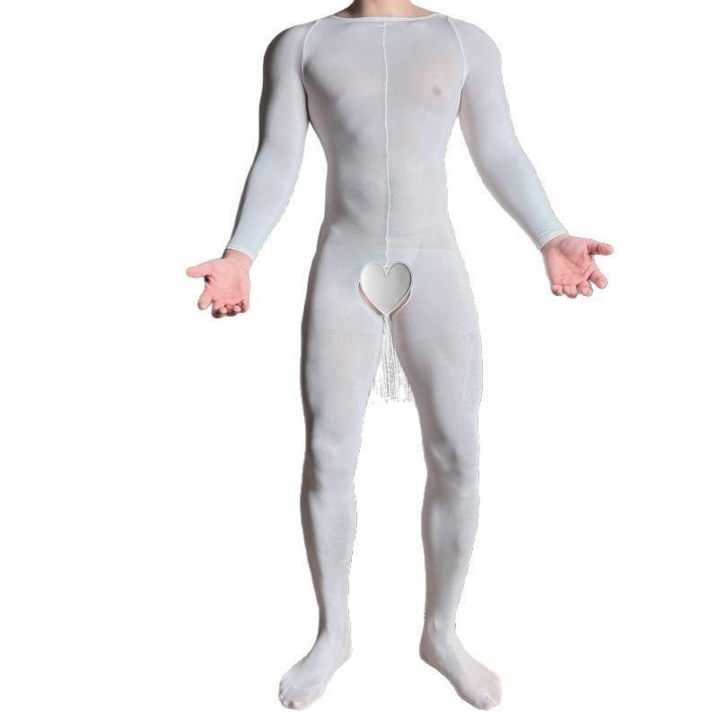 Large Size Velvet Super Soft 120D Men'S Sexy Jumpsuit One-Piece Stockings Onesie All-Inclusive Stockings Female Couple