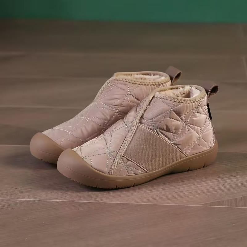 Winter Booties Women's Cotton Shoes Fleece Thickened Warm Snow Boots Waterproof and Non-slip Plus Size Casual Cotton Boots