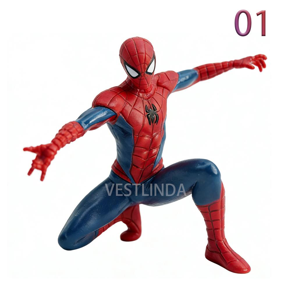 Popular Superhero Spider-Man 7-9 cm Mini Hand-made Desktop Model Decoration Game Peripherals Avengers Collection Toy Gift