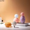 Bunte Glasvase Blumenvase Geometrische Kugel mit Deckel Aromatherapie-Flasche Glasgefäß Schreibtisch-Blumengefäß Heimdekoration