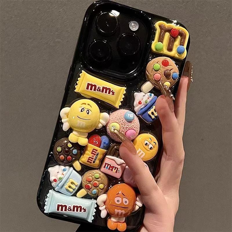 Apple iPhone 17 3D Cartoon M&M's Cookie and Ice Cream Case