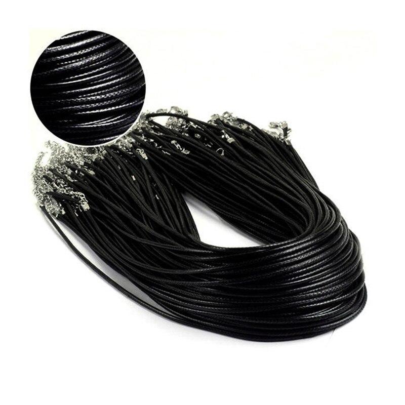 10Pcs Handmade Braided Rope Necklaces & Pendant Findings Lobster Clasp String Cord 1.5mm/2mm
