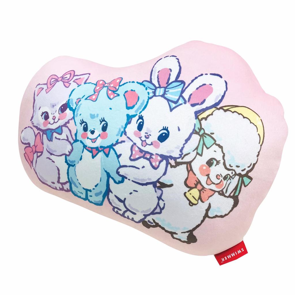 MORIPiLO Swimmer Body Pillow Soft and Soft To the Plush Nap Gingham Morishita Makura (Soft Die-Cut Cushion) Touch, Toy, Pillow, Check, Pink,