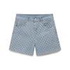 Fashion Style 2024 Autumn New Women's Clothing Mid-Rise Waist Hollow Embroider Casual All-Matching Denim Shorts 6147118