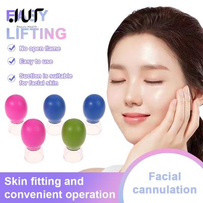 5 Pièces Ventouses Silicone Massage Ventouses d'Aspiration Faciale Anti-Cellulite Ventouses Massage Facial Ventouse à Vide Thérapie Anti-Rides Ventouses
