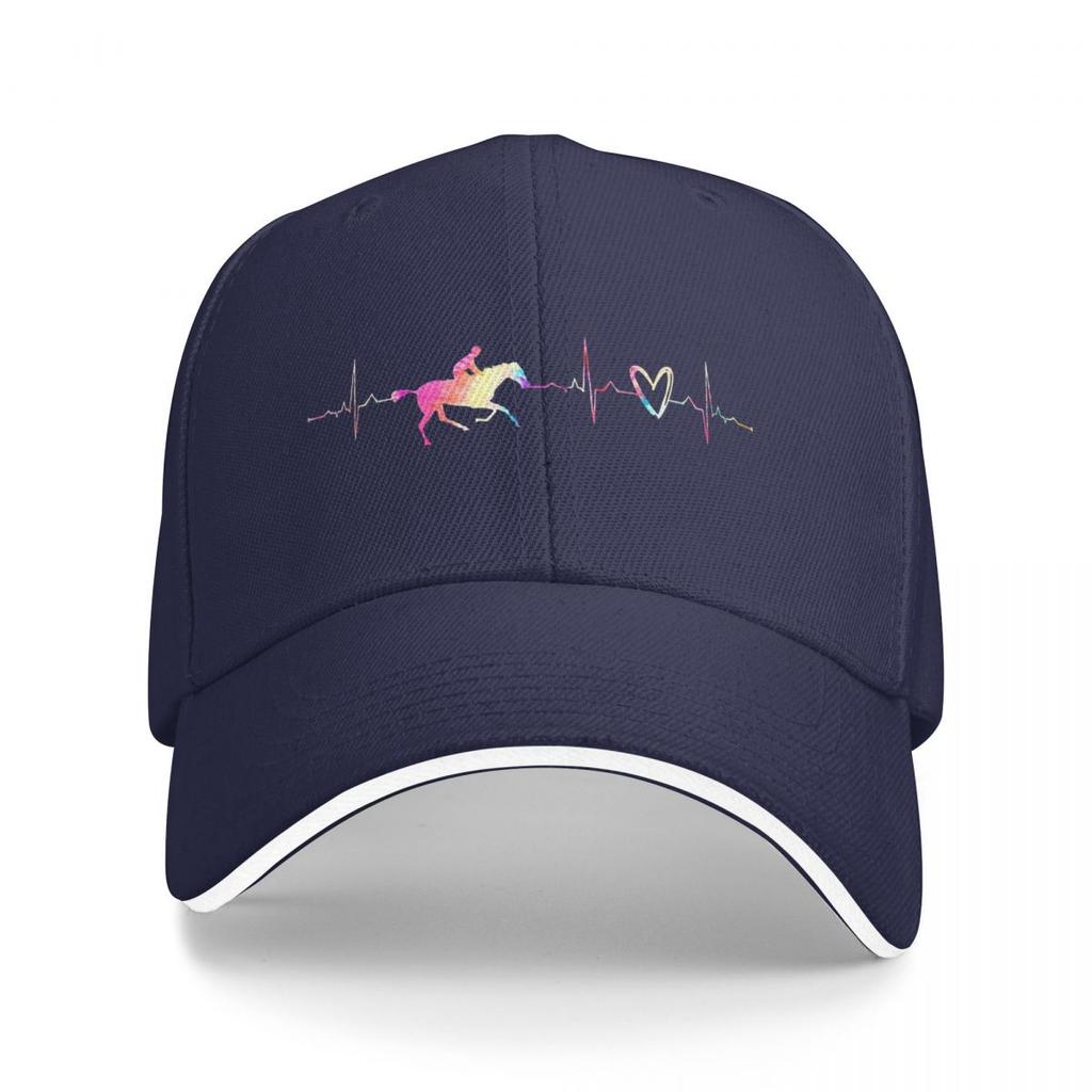 Horses Heartbeat Graphic Equine Baseball Caps Snapback Baseball Hats Breathable Casual Casquette Outdoor Unisex