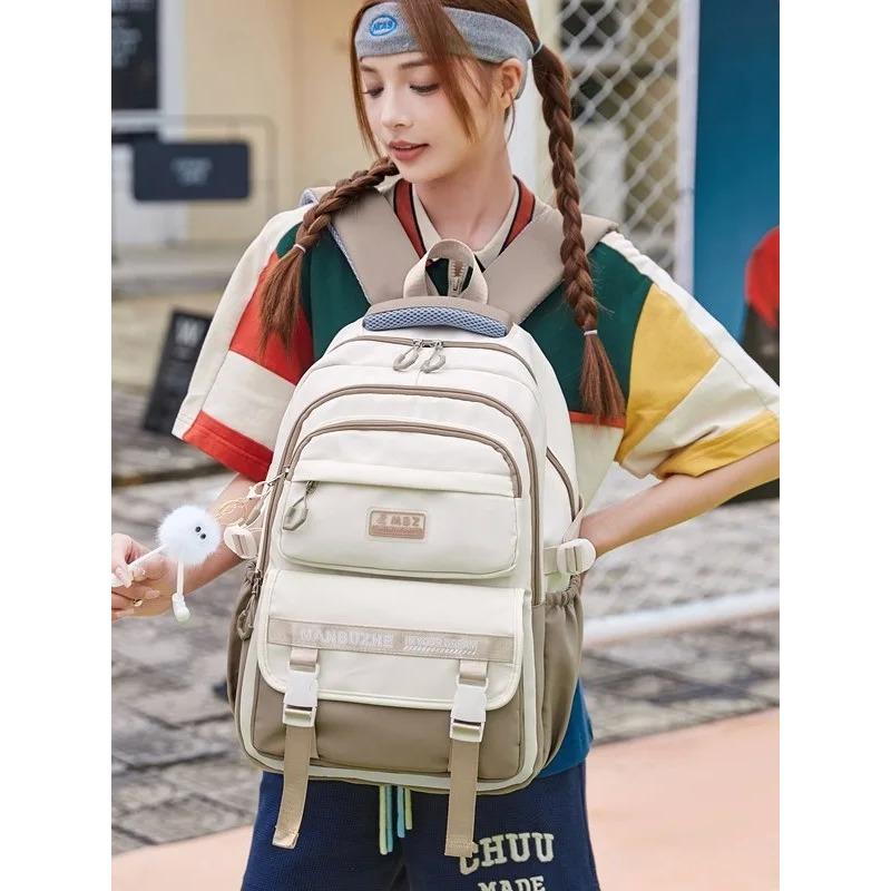 Elementary Primary School Backpack for Kids Teenagers Large Capacity Nylon Student Book Bag