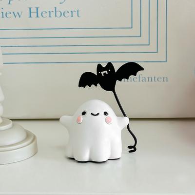 1 pc: Novos Acessórios Fofos de Halloween Fantasma Morcego Cachorro Fantasma Andando Cachorro Fantasma Andando Mini Decoração de Festa de Mesa Presentes de Festa