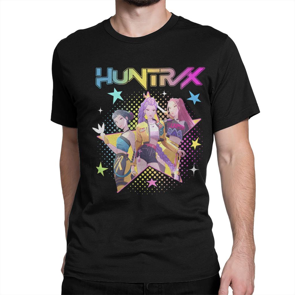 Huntrix Kpop Demon Hunters TShirt for Men Women  Zoey Rumi Mira Cool Cotton Tees Crew Neck Short Sleeve T Shirts Gift Idea Tops