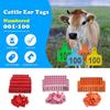 100Pcs Farm Equipment Cow Ear Tag Card 001-100 Numbers Pig Sheep Ear Sign Cattle Ear Marker  Cow