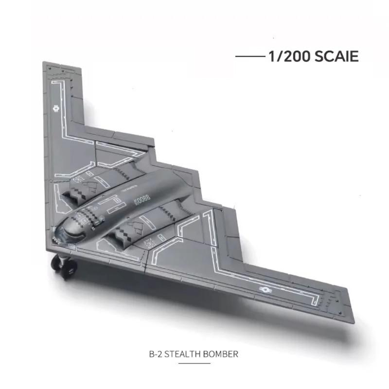 Toy Planes US Air Force B-2 Model 1:200 Scale A Ghost Bomber ABS Die-Cast Aircraft Model Building Blocks Toy Collection Gift