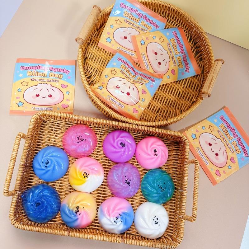 Bai Fen Bai Toys Toys Dumpling Squishy Mystery Dumpling Mysteries Dumplings Random Squishy Balls Fidget Stress Releasing Squishy Gifts