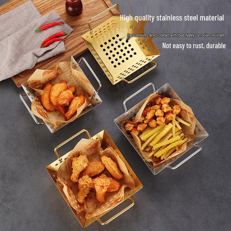 Stainless Steel Square Multi-purpose Kitchen Basket