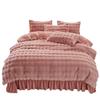 Winter Thickened Milk Velvet Four-piece Bed Sheet Quilt Cover Bed Warm Rabbit Velvet Quilt Cover Flannel Coral Velvet Bed Skirt Three-piece Set