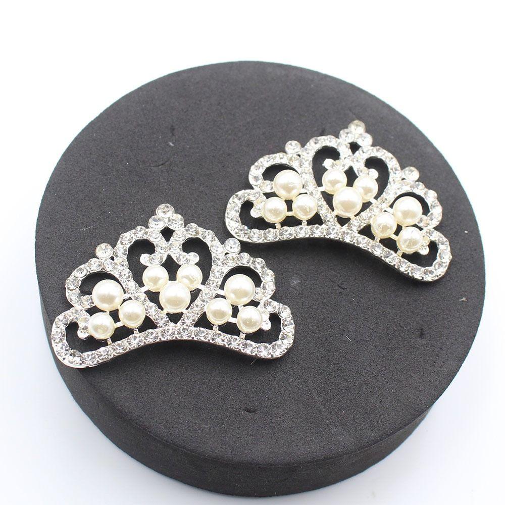10Pcs Glamorous Crystal Pearl Crown Rhinestone Clothing Sewing Accessories  Bag