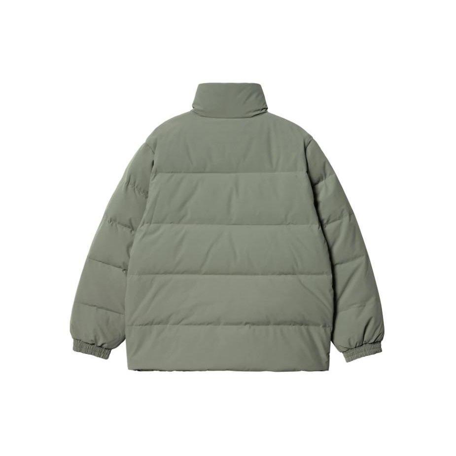 Carhartt WIP Solid Color Zip Stand Collar Drop Shoulder Cotton Jacket Men jackets Green I029450-0FY
