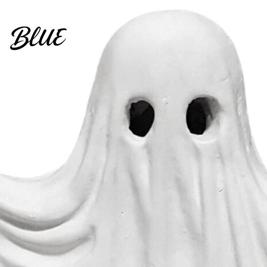 Vintage Style Figurine Halloween Ghost Figurine Spooky Cute Statue Retro White Small Windowsill Decor Ornament for Home Tabletop Fireplace