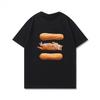 Summer New Trendy op Cat Sandwich Graphic Print Wo Fashionable Short Sleeved New Personalized Casual Round Neck Tee