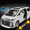 Großes 1/18 Toyota Alphard MPV-Legierungsautomodell aus Metalldruckguss-Spielzeugfahrzeuge, Automodellsimulation mit Ton und Licht, Kindergeschenk