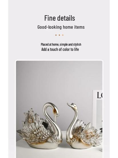 Swan Wine Rack Ornament - Elegant Display for Living Room or Dining Cabinet