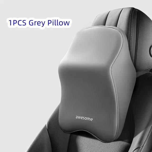 TOH Car Headrest Lumbar Support Pillow Memory Foam Neck Cushion With Shoulder Protector For Enhanced Comfort Tools Visible