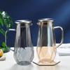 1.4L Diamond Texture Glass Teapot Set Amber Color Hot Cold Water Water Jug Coffee Pot Home Water Carafe Heat-resistant Teapot